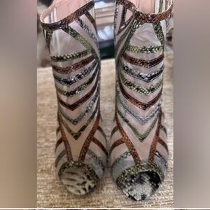 Annie (Blast) Animal Print Detailed Mesh Booties